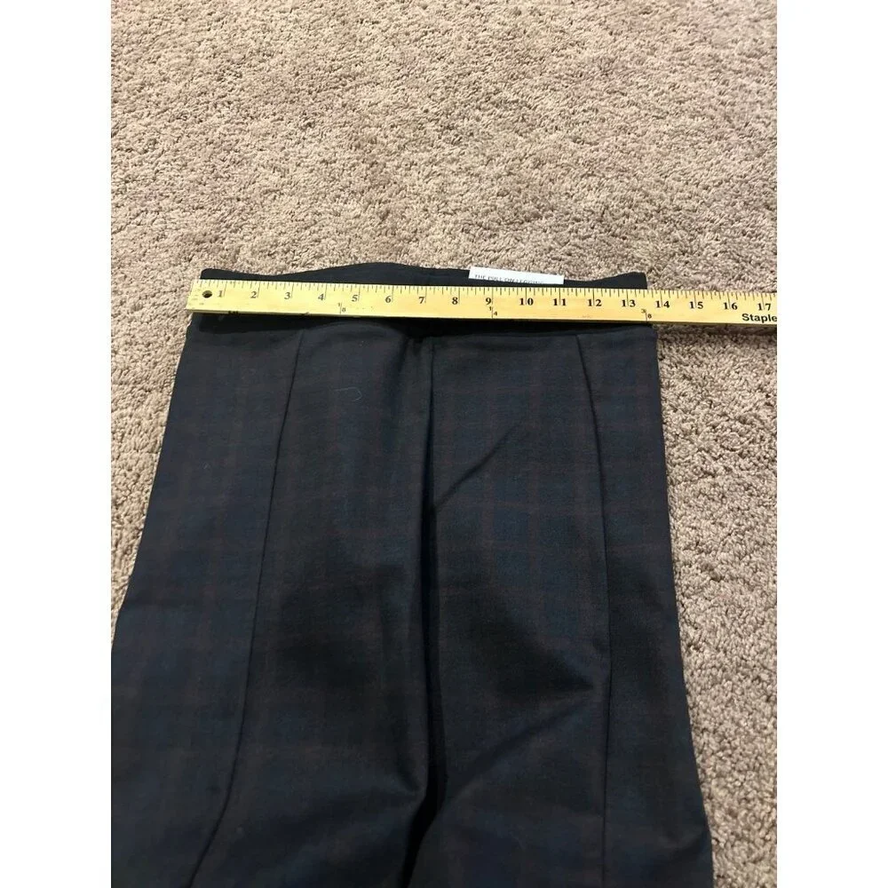 Ann Taylor NEW pants the perfect pull on pleated Navy/Maroon stretch SZ SM